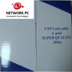 Cable de red utp cat 6e por caja 305m