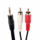 CABLE PLUS 3.5 MM / 2 RCA BLANCO Y ROJO 1.5M