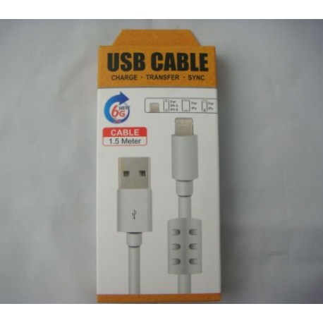 Cable usb a iphone 6 super calidad sync, 1,5m
